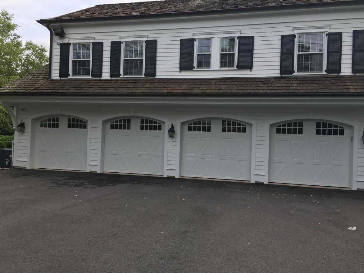 New garage door installation complete