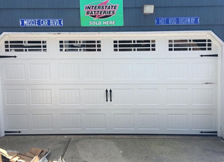 Completed garage door repair